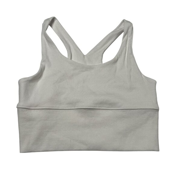 Joah Brown Varsity Tank Bra in White FlexRib - Picture 1 of 5